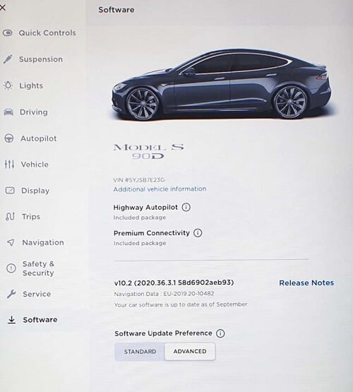 Tesla with Autopilot 1 (AP1) software
