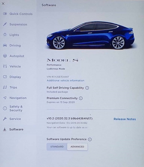Tesla with Full self driving software