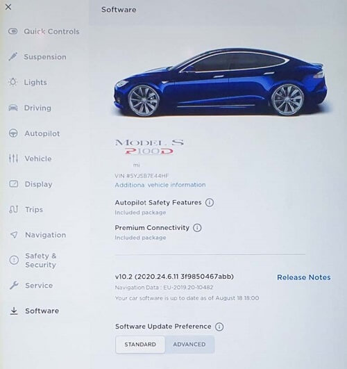 Tesla with No Autopilot software