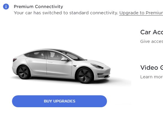 Tesla Car manage Screen