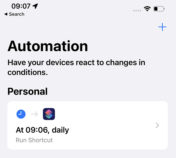 Custom Apple shortcuts