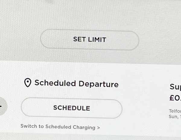 Schedule charge departure time